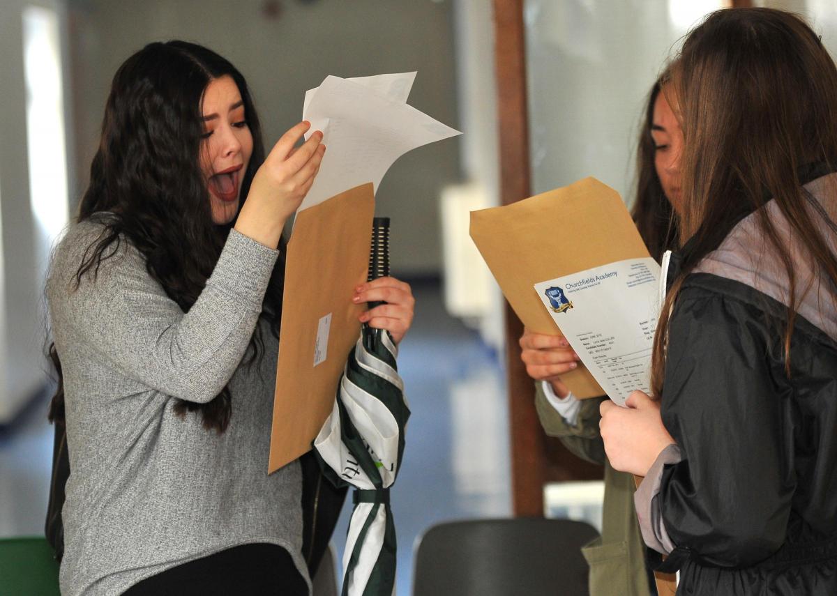 Students from Churchfields pick up GCSEs