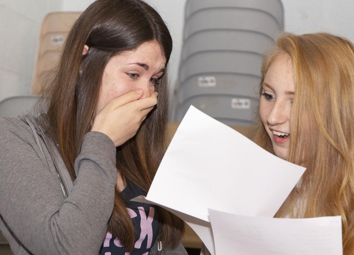 Students from Royal Wootton Bassett School pick up GCSEs