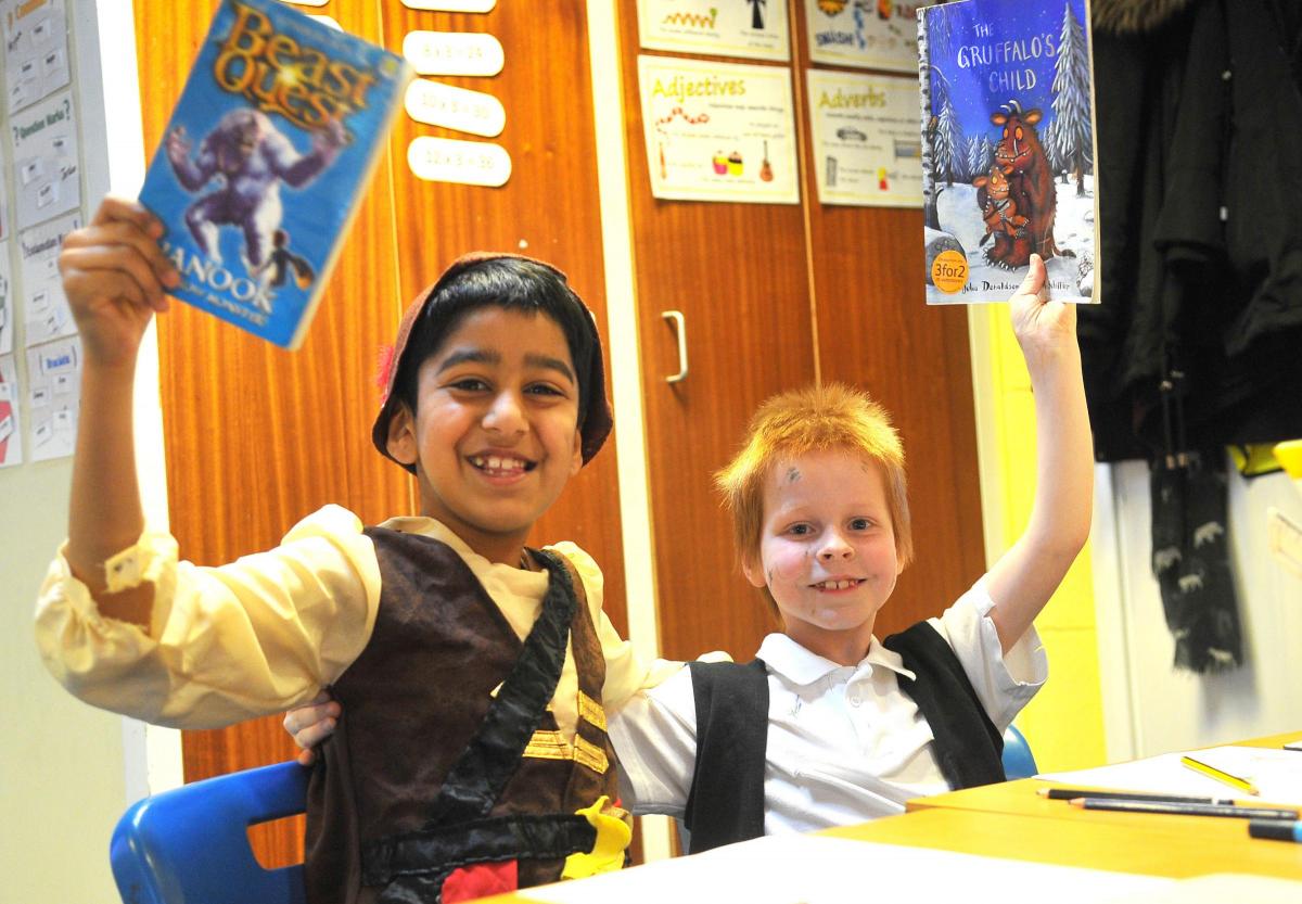 Arjun and Jordan at Liden School. Picture by Dave Cox