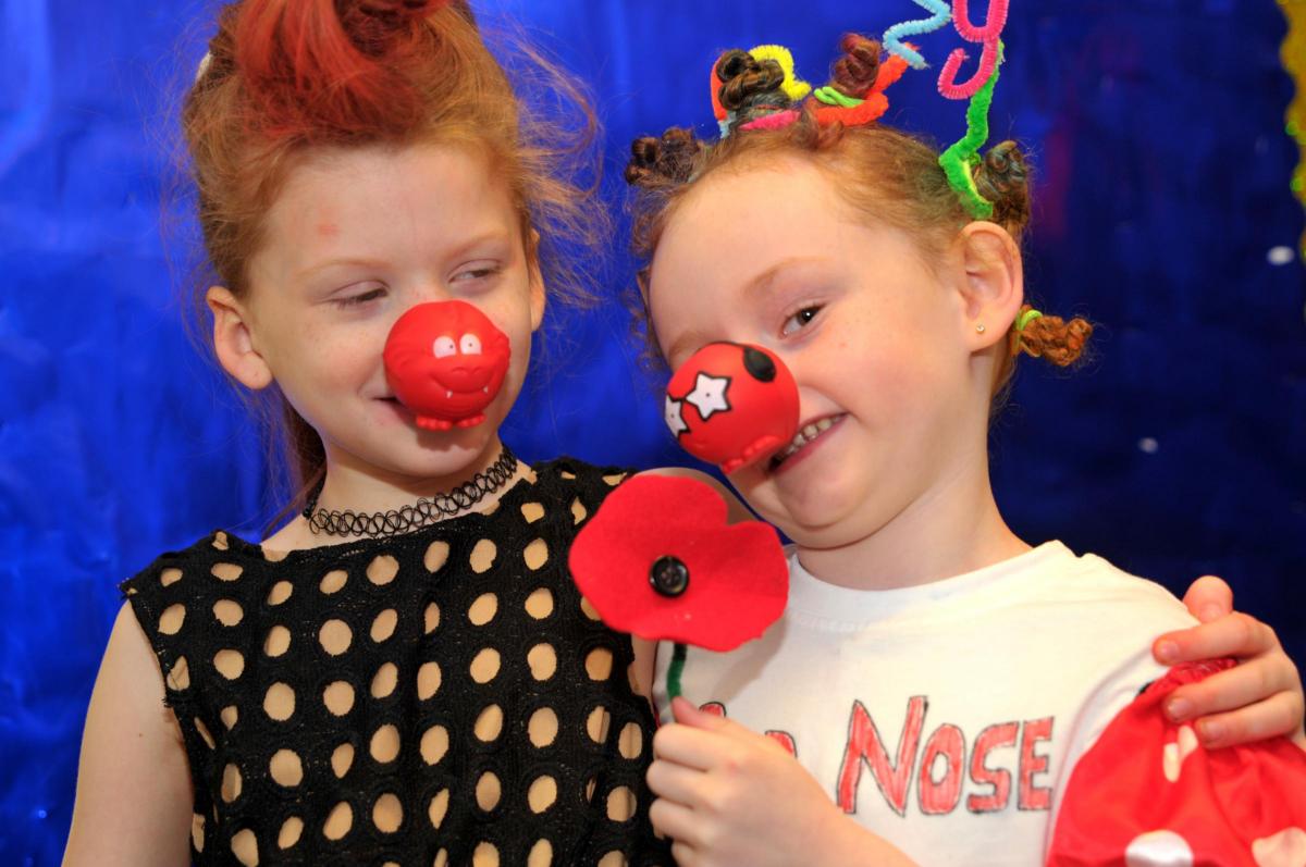 Pupils at Liden Primary School raising money for Comic Relief with crazy hair. Picture by Dave Cox