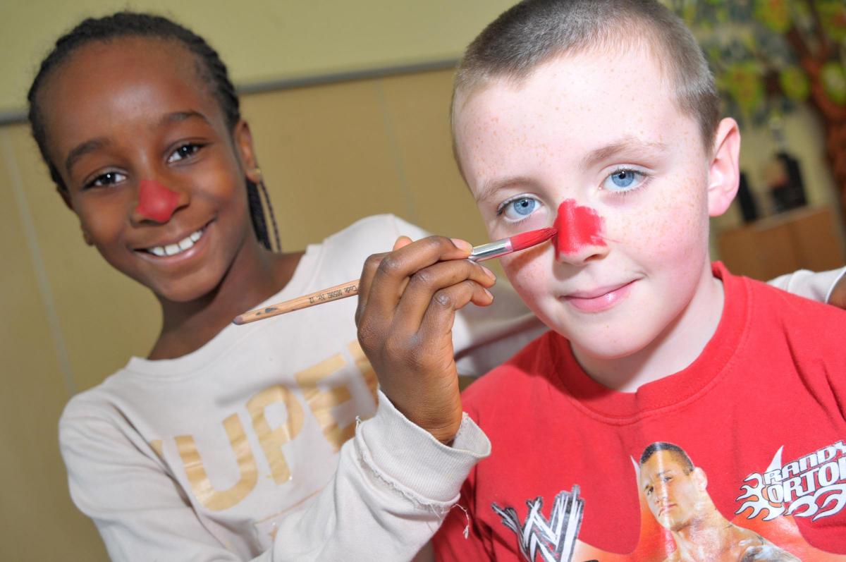 Pupils at Moredon Primary School are raising money for Comic Relief. Picture by Dave Cox