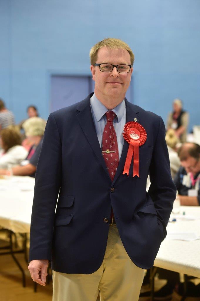 Labour's Peter Baldrey at the count in Malmesbury. He stood in North Wiltshire. Picture by Diane Vose
