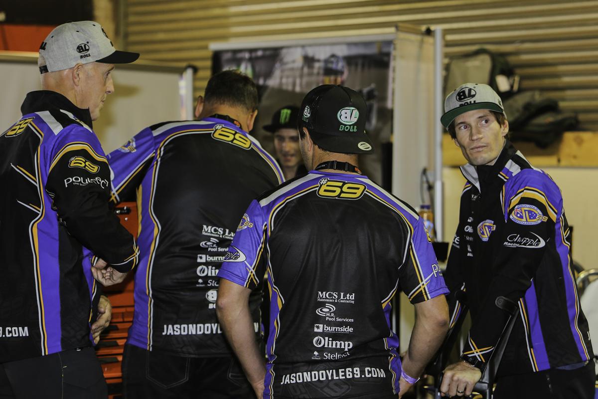 Jason Doyle and his pit crew