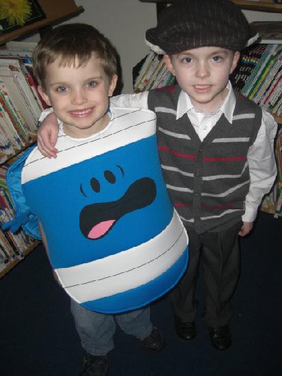 Reece Prouse-Edwards dressed as Mr Bump for World Book Day. To the right is Billy Silverster dressed as Oliver Twist.
Reece said: "I love Mr Bump." Picture: Emily Smith, 15, Ridgeway School
