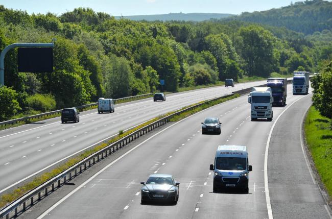M4 shut near Swindon after man injured in overturned lorry crash
