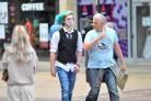 People using face masks in Swindon town centre..Pic - gv.Date 14/7/2020.Pic By Dave Cox.