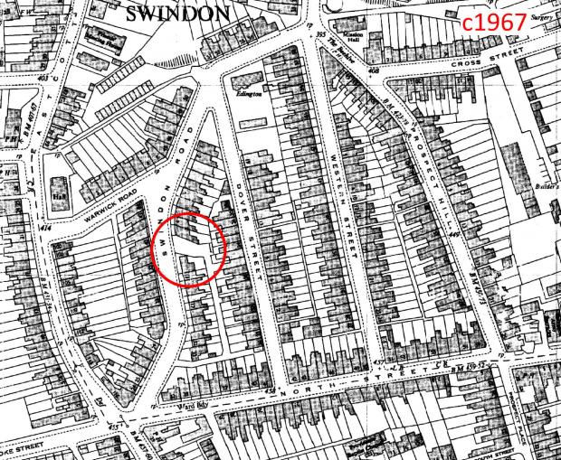 Swindon Advertiser: Map of Swindon Road in 1967