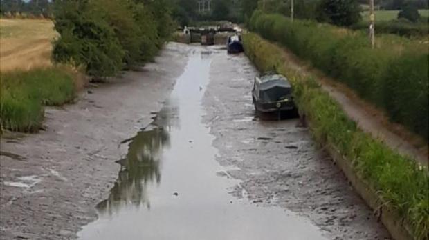 Swindon Advertiser: The drained canal