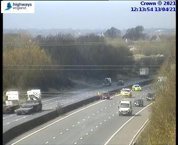 Two lanes of M4 near Swindon closed after crash involving one vehicle