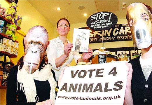 Animals take to the streets to campaign for their rights
