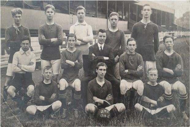 A rare black and white photo of Swindon Town Juniors from before the cancelled 1914-15 season 		       Photo: Alan Harding