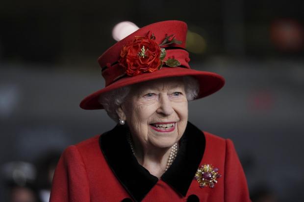 Queen Elizabeth II during a visit to HMS Queen Elizabeth at HM Naval Base, Portsmouth, ahead of the ship's maiden deployment. The visit comes as HMS Queen Elizabeth prepares to lead the UK Carrier Strike Group on a 28-week operational deployment