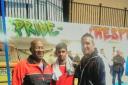 Bolton Fernandes with Walcot ABC coaches Harry Scott (left) and Dan Hughes 