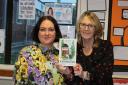 Noremarsh Junior School teacher Sarah Louise and teaching assistant Amy Ashworth with Sarah’s new book Meet The Grubblers