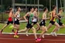Swindon Harriers' Simon Dill and Fletcher Hart compete in the 1500m at Watford