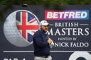 Wiltshire's Jordan Smith looks concerned following a tee shot at the 2023 British Masters