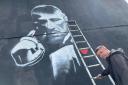 Nathan Jacka is painting the mural of The Godfather in Swindon.