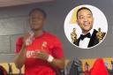 Udoka Gowin-Malife's John Legend performance in the Swindon Town dressing room is a viral hit