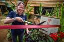 Professor Amy Dickman cutting the ribbon on Cotswold Wildlife Park's new lion house