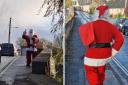 'Santa Claus' bringing an 'early Christmas present' to Lechlade by announcing the Halfpenny Bridge has reopened