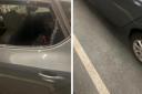 Swindon Town's Abu Kanu posted these images on Twitter in relation to a car break-in at Regent Circus.