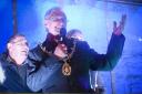 Former mayor Tony Trotman switches on the Calne Christmas lights in 2017
