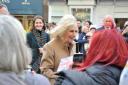 Queen Camilla greeted members of the public as she visited a jewellers in Old Town (Dave Cox)