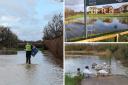 Flooding in and around Swindon after weekend of heavy rain that prompted yellow weather warning