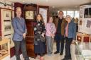 Whit and Kim Hanks in the Athelstan Museum with volunteers Susan Mockler, vice-chair of trustees, Tony McAleavey and Sharon Nolan, chair of the museum trustees