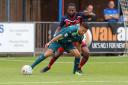Chippenham Town's Karnell Chambers during their 2-1 defeat at Hampton & Richmond Borough. Picture: RICHARD CHAPPELL