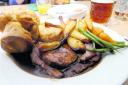 Topside of beef and Yorkshire pudding.