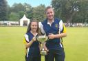 Westlecot players Lucy Smith and Mike Titcombe triumphed in the mixed pairs competition at the national outdoor bowls championships