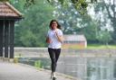 Nimisha Pant is running 5k every day for a month for the Wiltshire Wildlife Trust at Coate Water Park Pic By Dave Cox