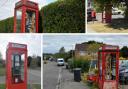 The listed K8 phone boxes in Highworth and Wroughton