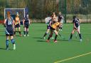Swindon Ladies Hockey in action against Exeter Uni seconds in the West Clubs Women's Hockey League Premier Division