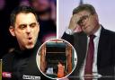 Ronnie O'Sullivan, Robert Buckland and a bin lorry. Pictures: PA
