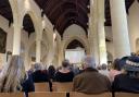 A service at St Michael’s Church in Highworth watches King Charles III’s first public address.
