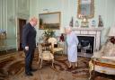Former Prime Minister Boris Johnson with the Queen