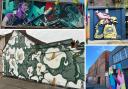 Some of the artwork from the first-ever Swindon Paint Fest