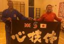 Stuart Jackman (right) and coach Lee Adams at Swindon Judo Club