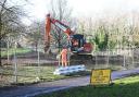 Work has commenced at the Coate Water play park site.