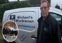 Michael Titcombe owns Michael's Workwear and has been left devastated after a car crashed into his shop.