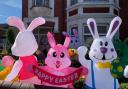 The inflatable display has been put in place to celebrate Easter in Swindon.
