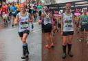 Becky Lafford of Swindon ran the London Marathon in wellies.