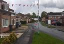 The bunting was allegedly torn down by a B&Q driver.