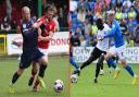 Either Carlisle United (left) or Stockport County (right) will triumph in the League Two play-off final at Wembley