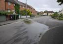 A burst water pipe in Penhill is attracting flies in the warm weather.
