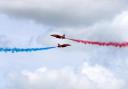 The Red Arrows will be flying over Swindon and Wiltshire this weekend.
