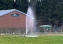 Jet of water spotted by pumping station
