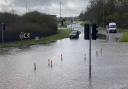 Flooding at the Meads roundabout